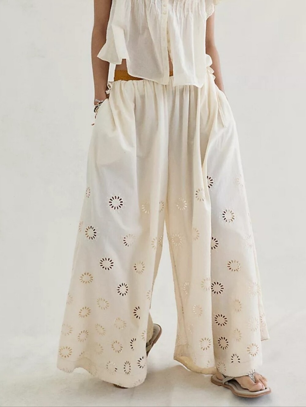 Free People Sweet Serenade Pull-on Wide Leg Pants s4